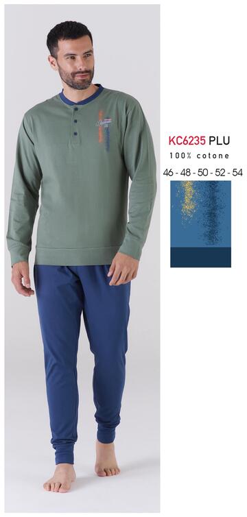 KAREKC6235 PLU- kc6235 plu pigiama uomo m/l cotone - Fratelli Parenti